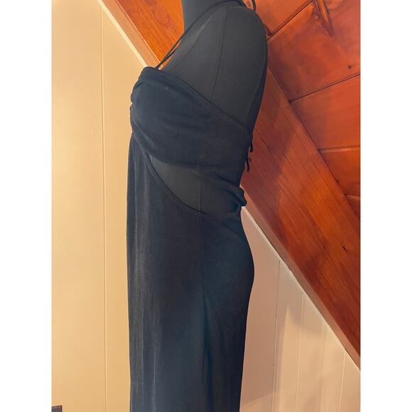 Runaway The Label Jodi Midi Cutour Black Dress sz L - Picture 4 of 8